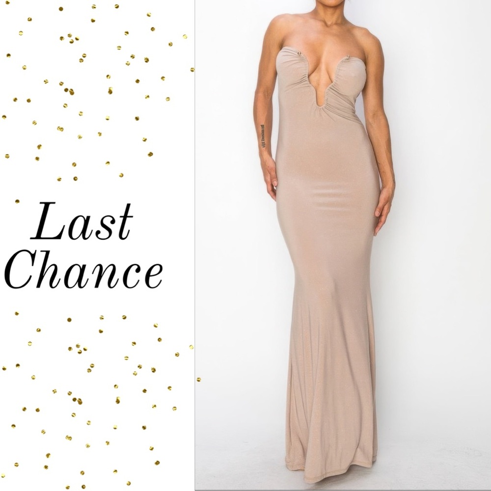 Glitter Ity Tube Maxi Dress
